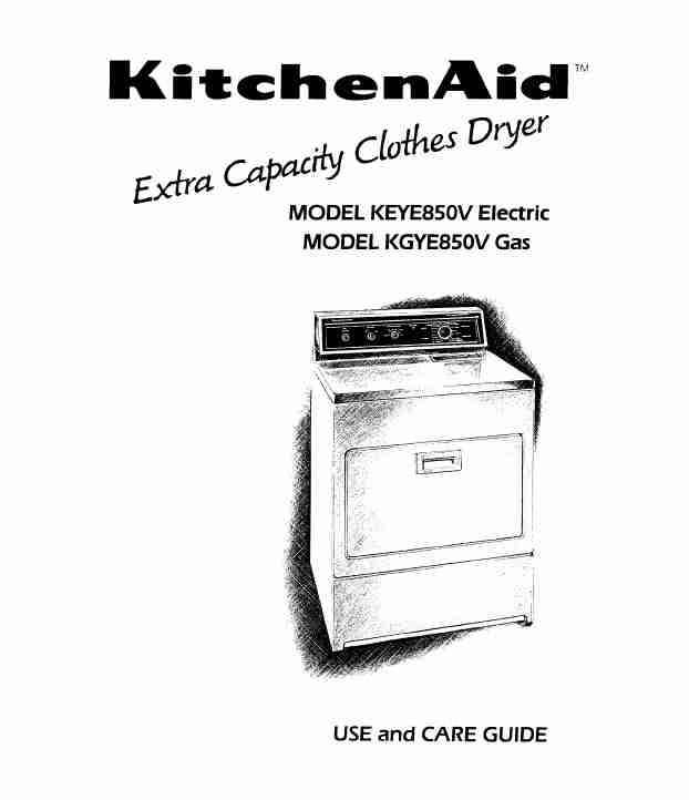 KitchenAid Clothes Dryer KEYE850V Electric-page_pdf
